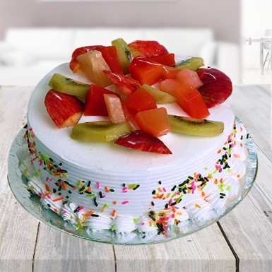 Creamy Fresh Fruit Cake