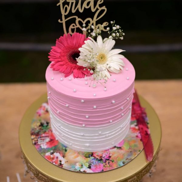 Floral Bride to Be Cake