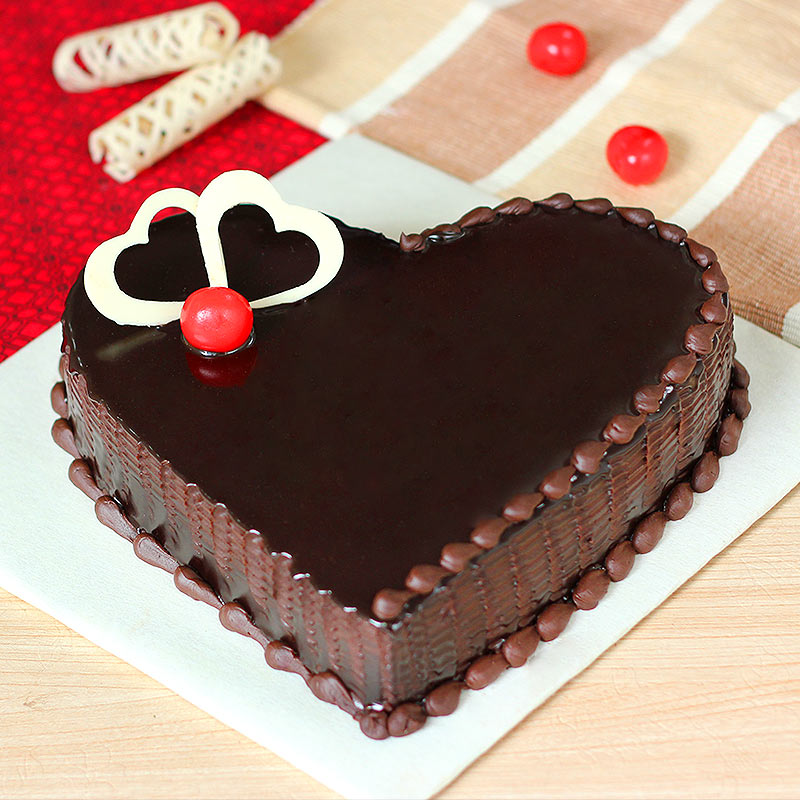 Heart Shaped Chocolate Cakes in Nepal