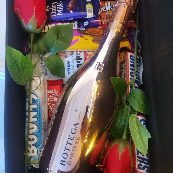 Champagne and Chocolate Box Combo