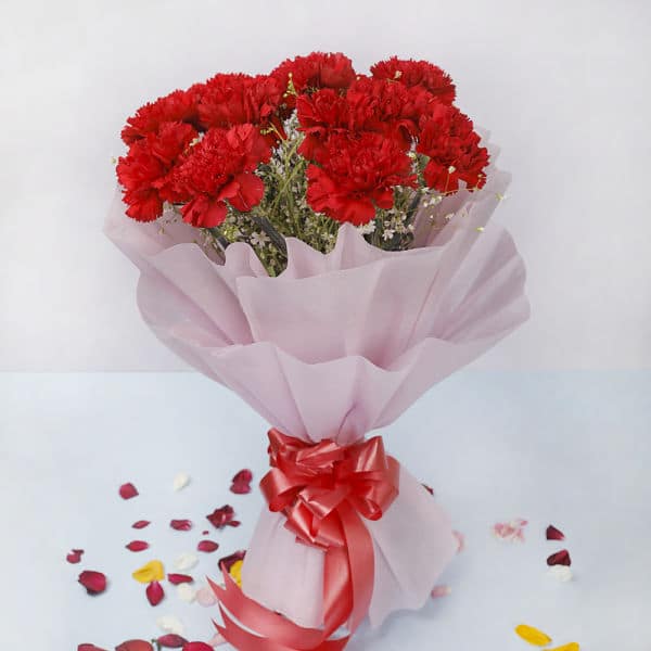 Red Carnation Bouquet Nepal