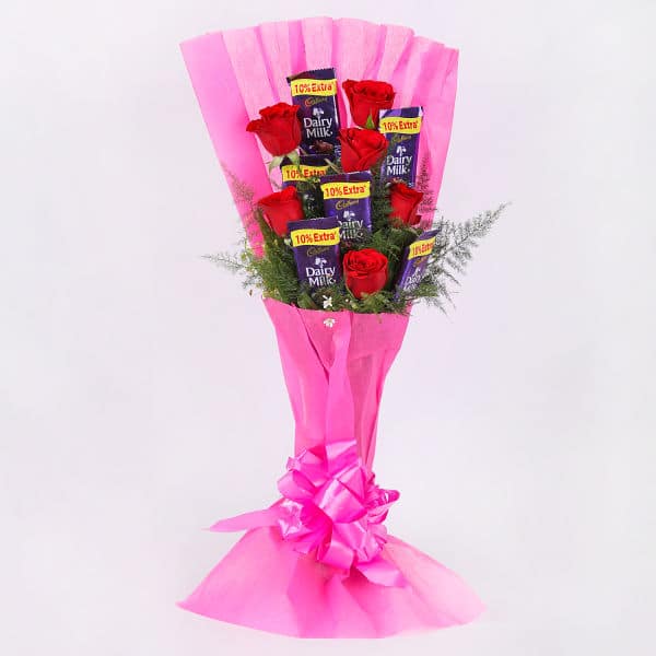 Flower and Chocolate Bouquet