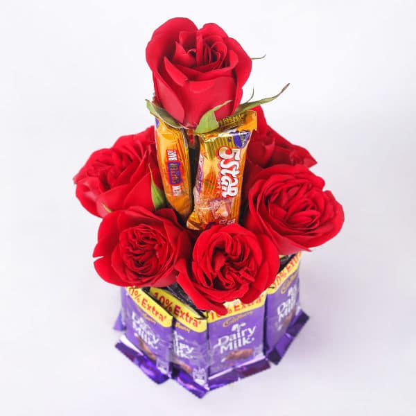 Dairy Milk with Rose Combo