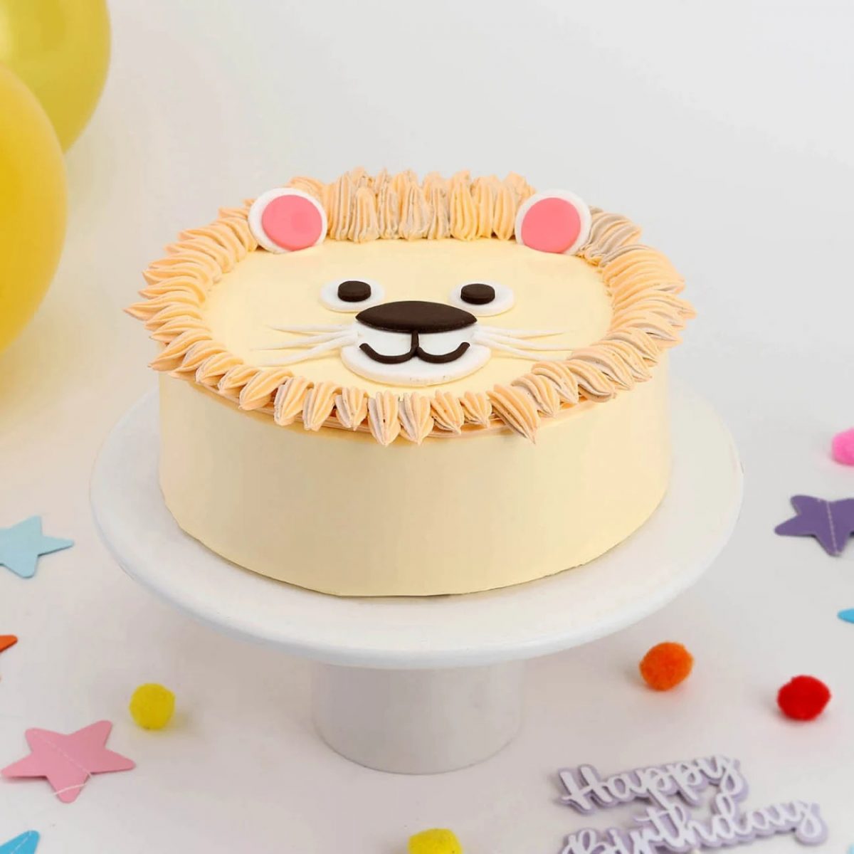 Designer Lion Face Themed Cake