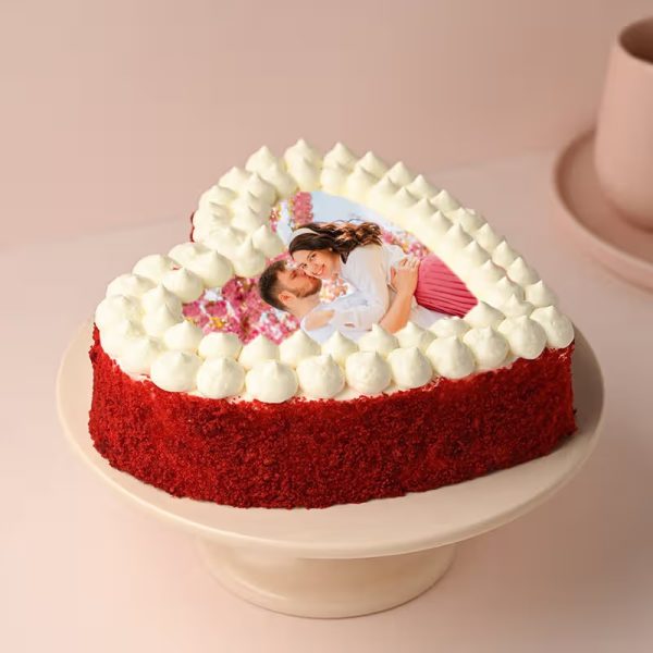 Red Velvet Photo Printed Cake