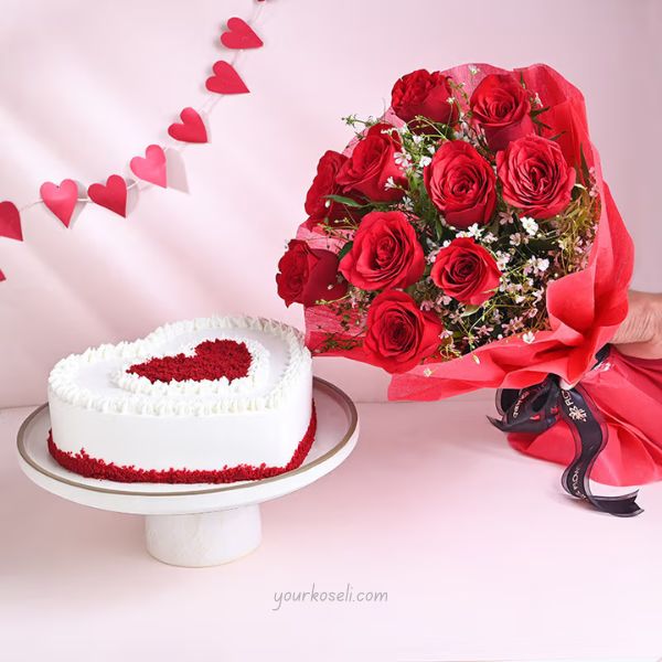 Heartly Cake Rose Affection for Her